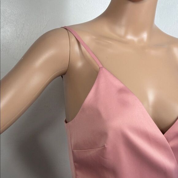 Lulus Blush Pink Wrap Slip Dress Tie Back Adjustable Straps Size S - Picture 3 of 9